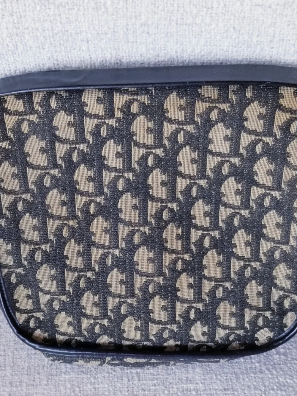 Vintage Dior Black & Beige Monogram Crossbody Bag - Picture 2 of 7